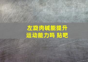 左旋肉碱能提升运动能力吗 贴吧